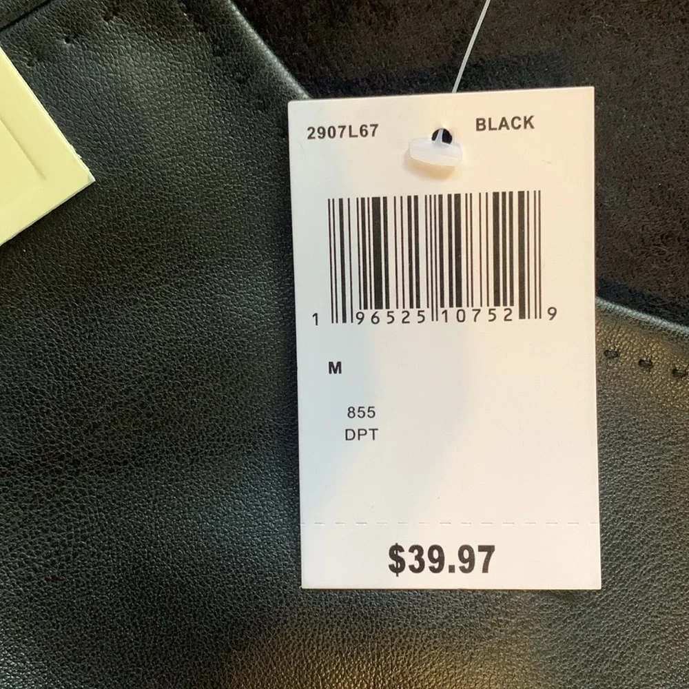 Max Studio Black Leather Dress Nordstrom Size Medium - Picture 7 of 7